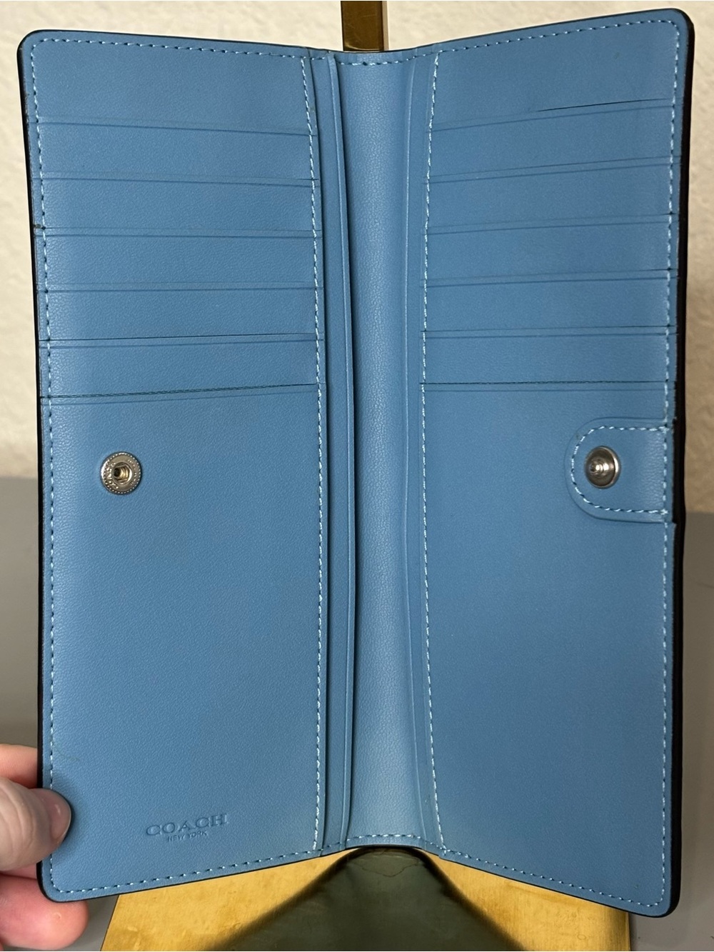 Coach Slim Wallet in Signature Canvas with Happy Dog Print - Picture 3 of 6
